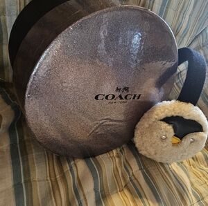 Coach Metallic Gift Box with Penguin Earmuffs